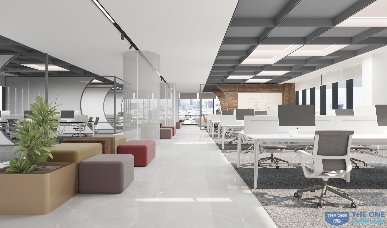 Văn phòng xanh với hệ thống ánh sáng tự nhiên