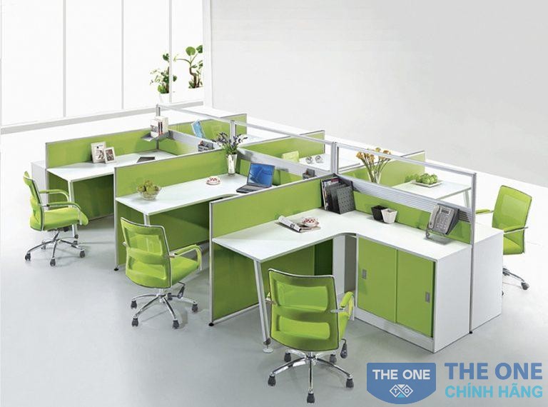 Cụm bàn làm việc tiết kiệm diện tích tối đa
